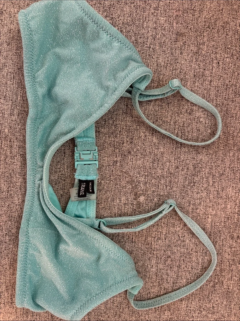 Triangl swimwear, sparkling turquoise bikini set